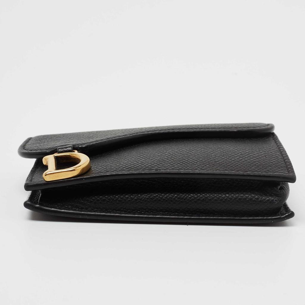 Dior Black Leather Saddle Card Holder商品第6张图片规格展示