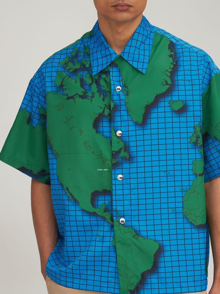 World Map Print Tech Shirt商品第2张图片规格展示