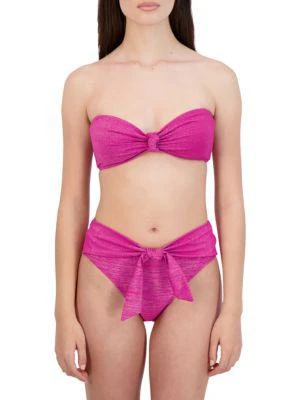商品BCBG|Stardust Knot Bandeau Bikini Top,价格¥84,第3张图片详细描述