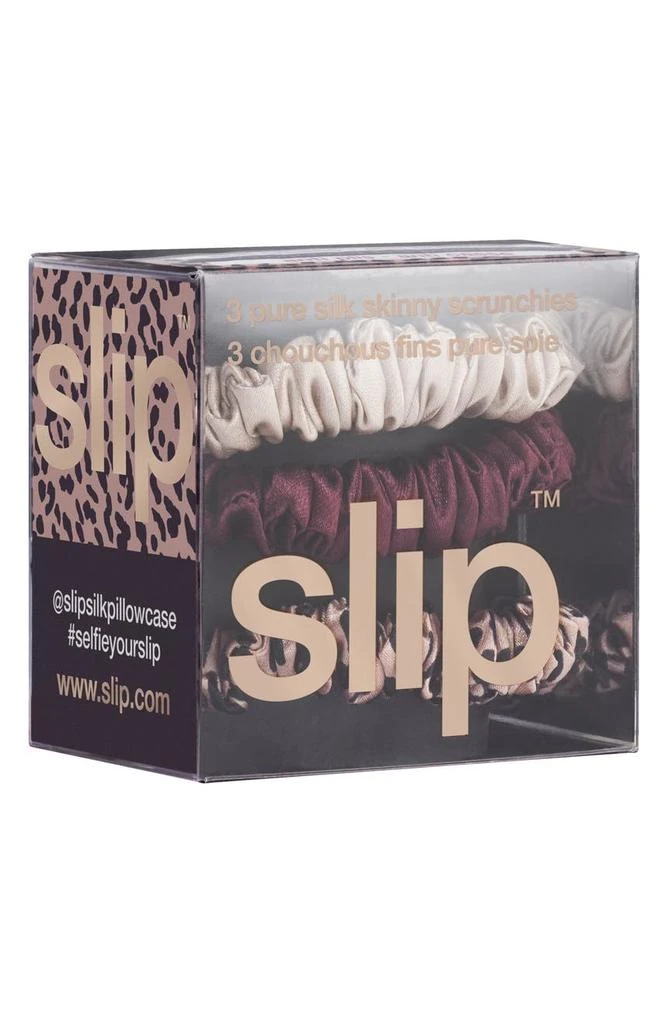 商品Slip|Pure Silk 3-Pack Skinny Scrunchies,价格¥163,第3张图片详细描述