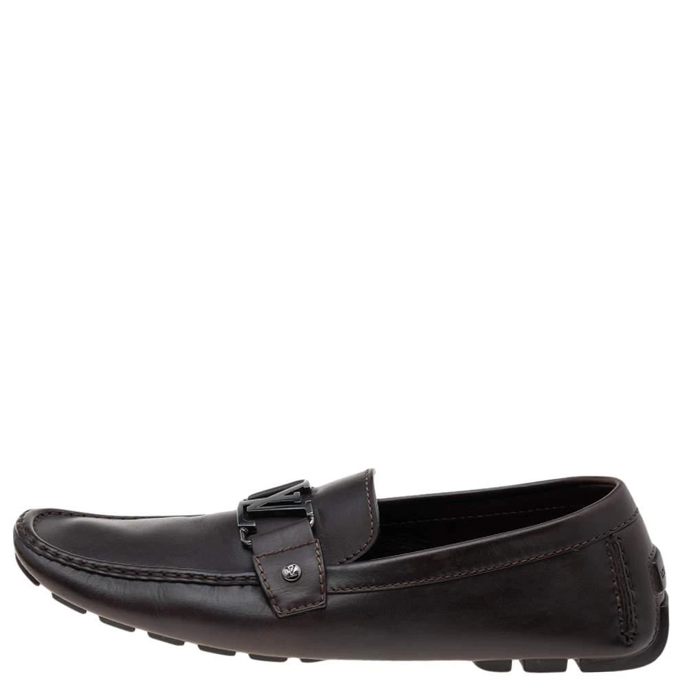 商品[二手商品] Louis Vuitton|Louis Vuitton Dark Brown Monte Carlo Loafers Size 44.5,价格¥3387,第2张图片详细描述