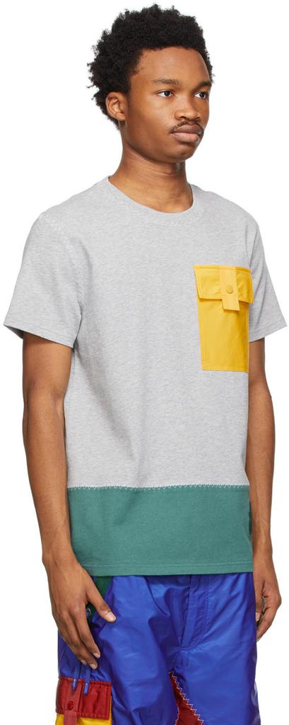 灰色 1 Moncler JW Anderson 系列拼接 T 恤商品第2张图片规格展示