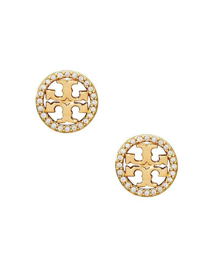 商品Tory Burch|Crystal Circle Logo Stud Earrings,价格¥737,第1张图片