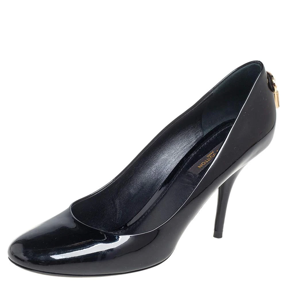 商品[二手商品] Louis Vuitton|Louis Vuitton Black Patent Leather Oh Really! Platform Pumps Size 37.5,价格¥1863,第1张图片