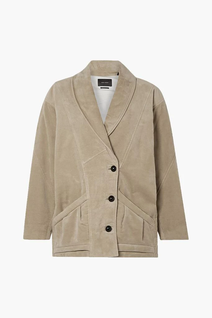 商品Isabel Marant|Doreal oversized brushed cotton-twill jacket,价格¥1475,第1张图片