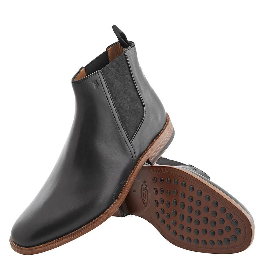 商品Tod's|Men's Black Beatles Leather Ankle Boots,价格¥1765,第2张图片详细描述