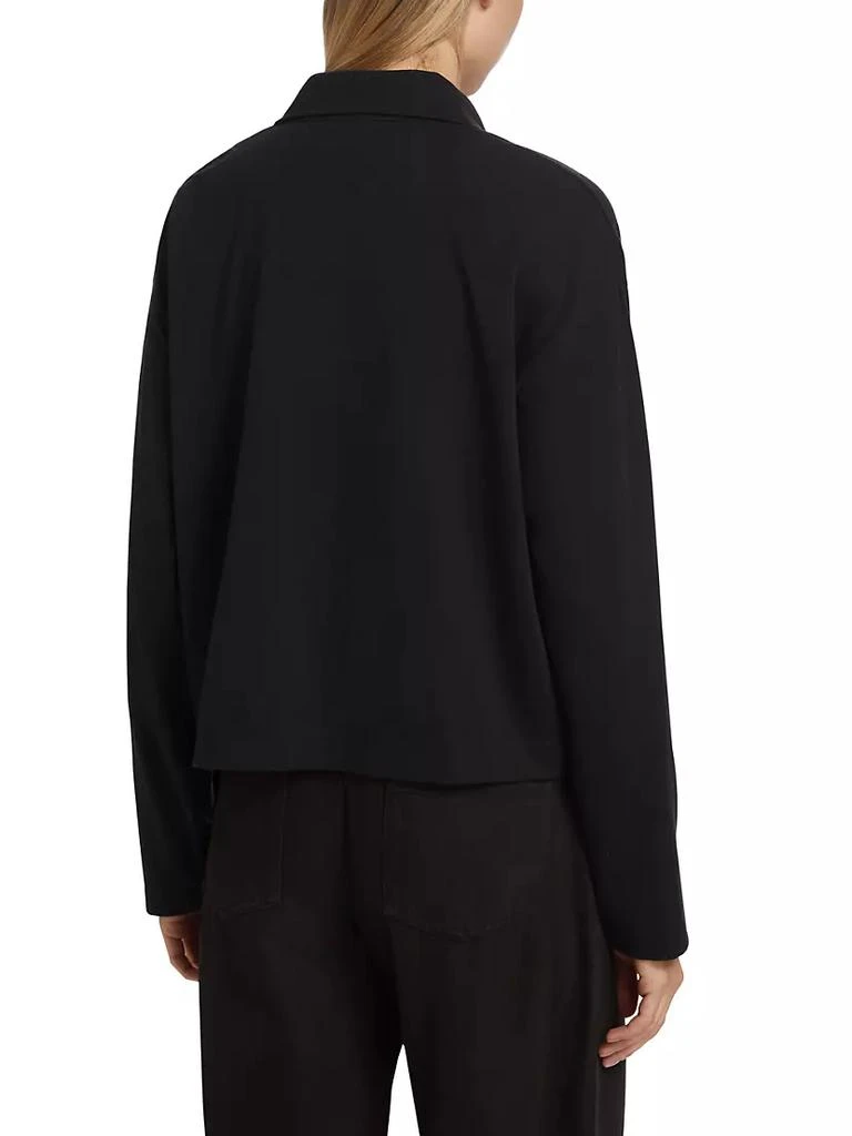 商品Vince|Cotton Long-Sleeve Polo Top,价格¥1238,第5张图片详细描述