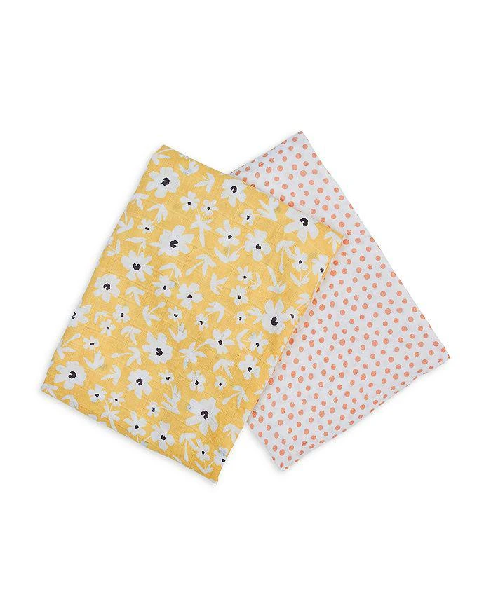 商品Lulujo|Wildflower and Dots Printed Cotton Muslin Blankets, Pack of 2 - Baby,价格¥266,第2张图片详细描述