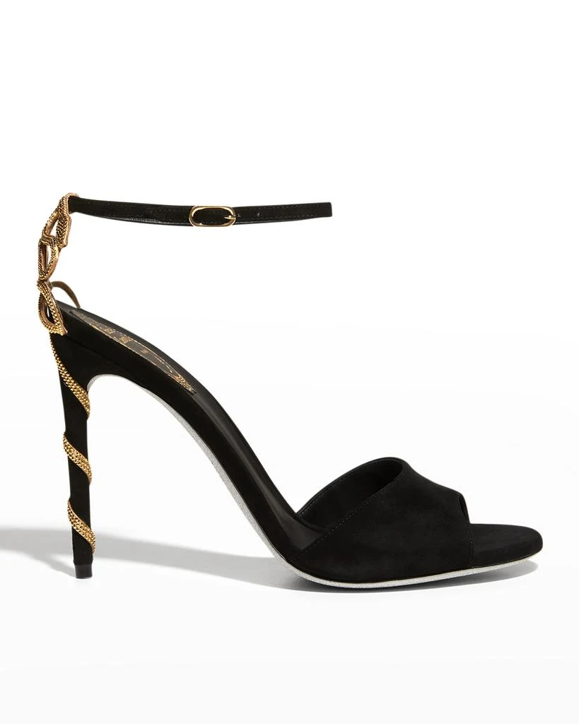 商品Rene Caovilla|Satin Embellished Snake Sandals,价格¥10240,第1张图片