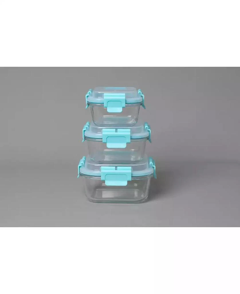 商品Genicook|3 Pc Square Container Hi-Top Lids with Pro Grade Removable Lockdown Levers Set,价格¥170,第2张图片详细描述