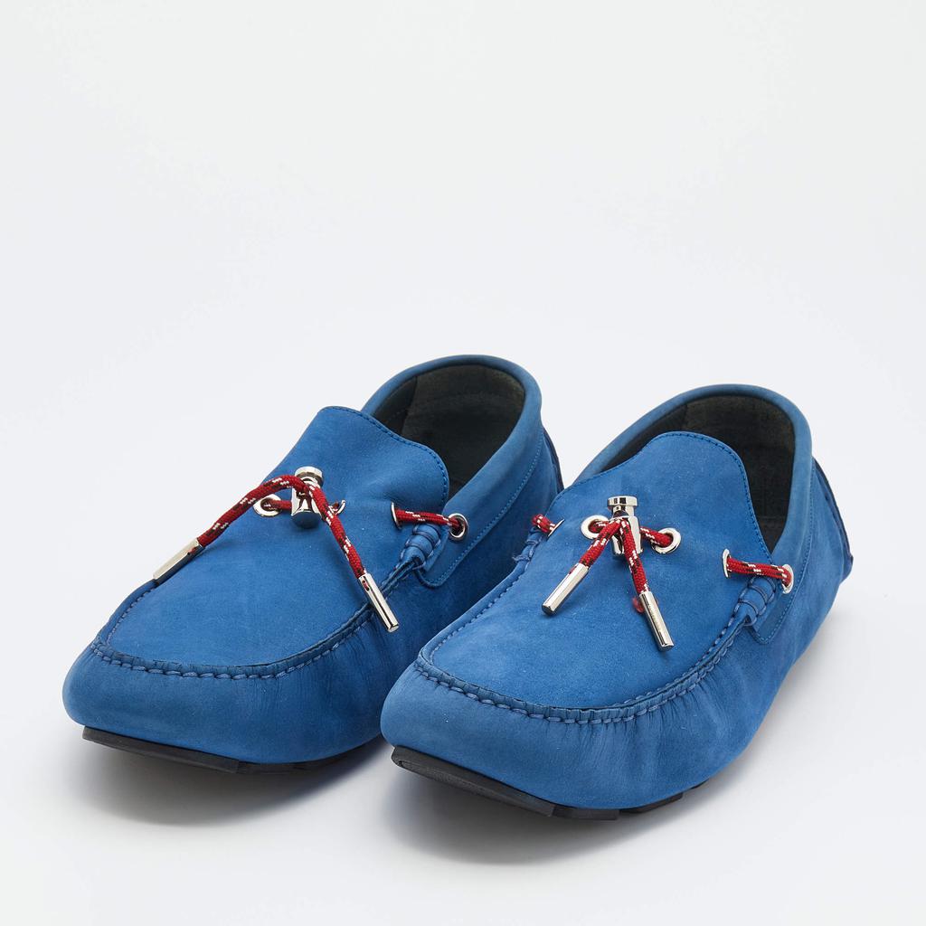 Dior Blue Nubuck Leather Slip On Loafers Size 44商品第2张图片规格展示