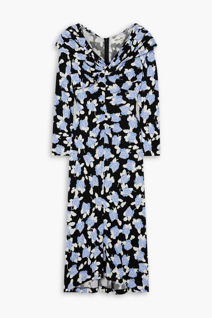 商品Diane von Furstenberg|Sylviana ruched floral-print stretch-jersey midi dress,价格¥1934,第1张图片