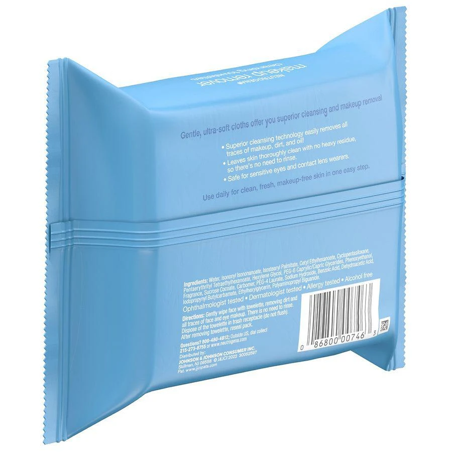 商品Neutrogena|Makeup Remover Facial Cleansing Towelettes & Wipes,价格¥63,第2张图片详细描述