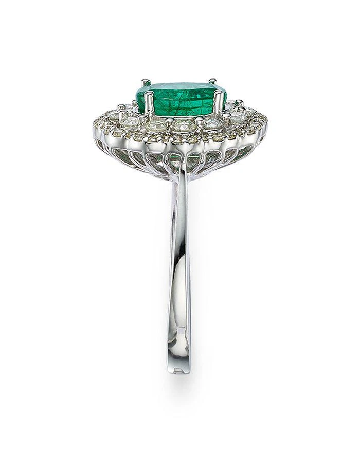 商品Bloomingdale's|Emerald and Diamond Statement Ring in 14K White Gold,价格¥20182,第4张图片详细描述