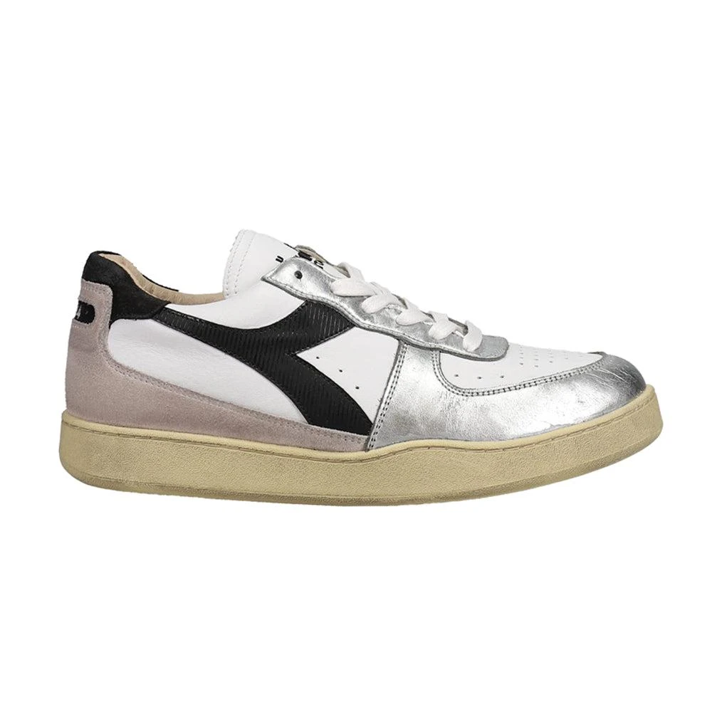 商品Diadora|Mi Basket Low Metal Used Lace Up Sneakers,价格¥422,第1张图片