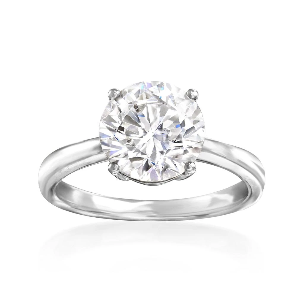 商品Ross-Simons|CZ Solitaire Ring in 14kt White Gold,价格¥5561,第1张图片