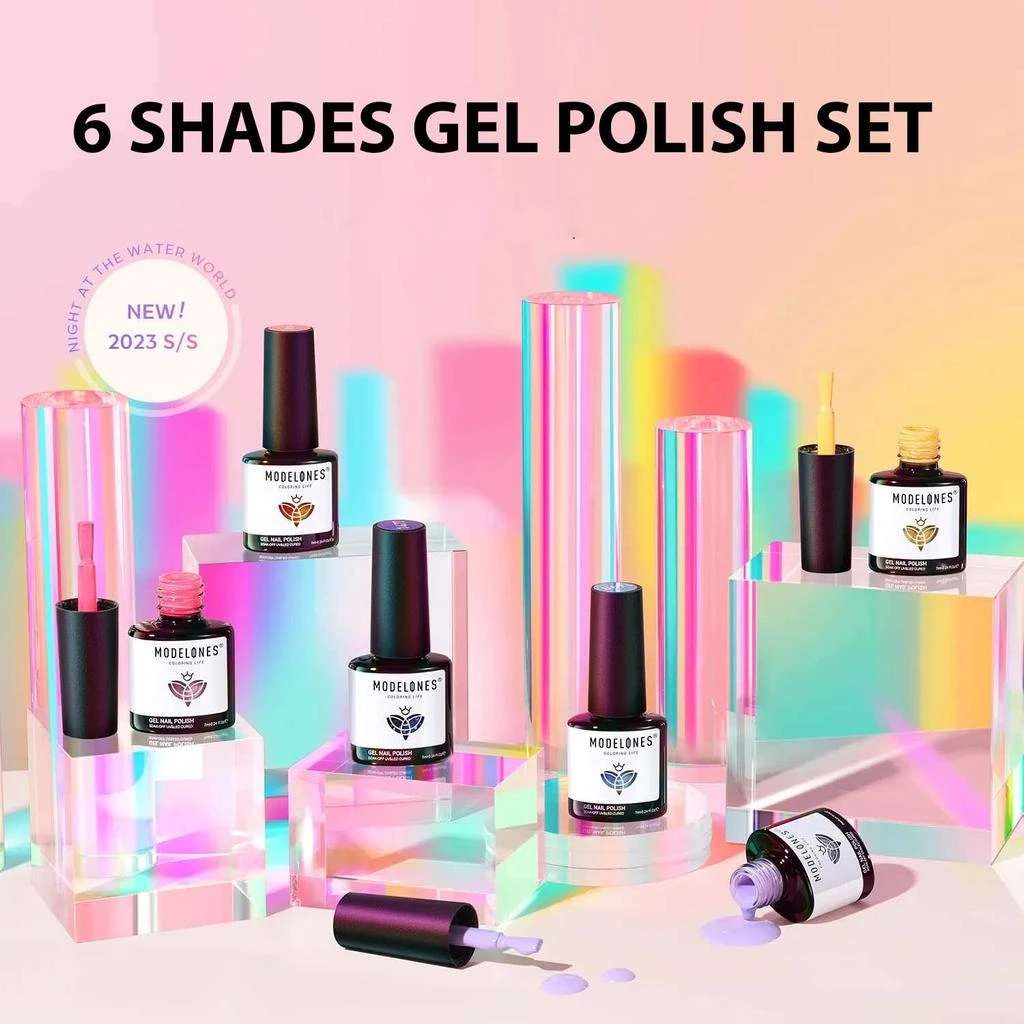 6 Shades Gel Nail Polish Set Collection 商品