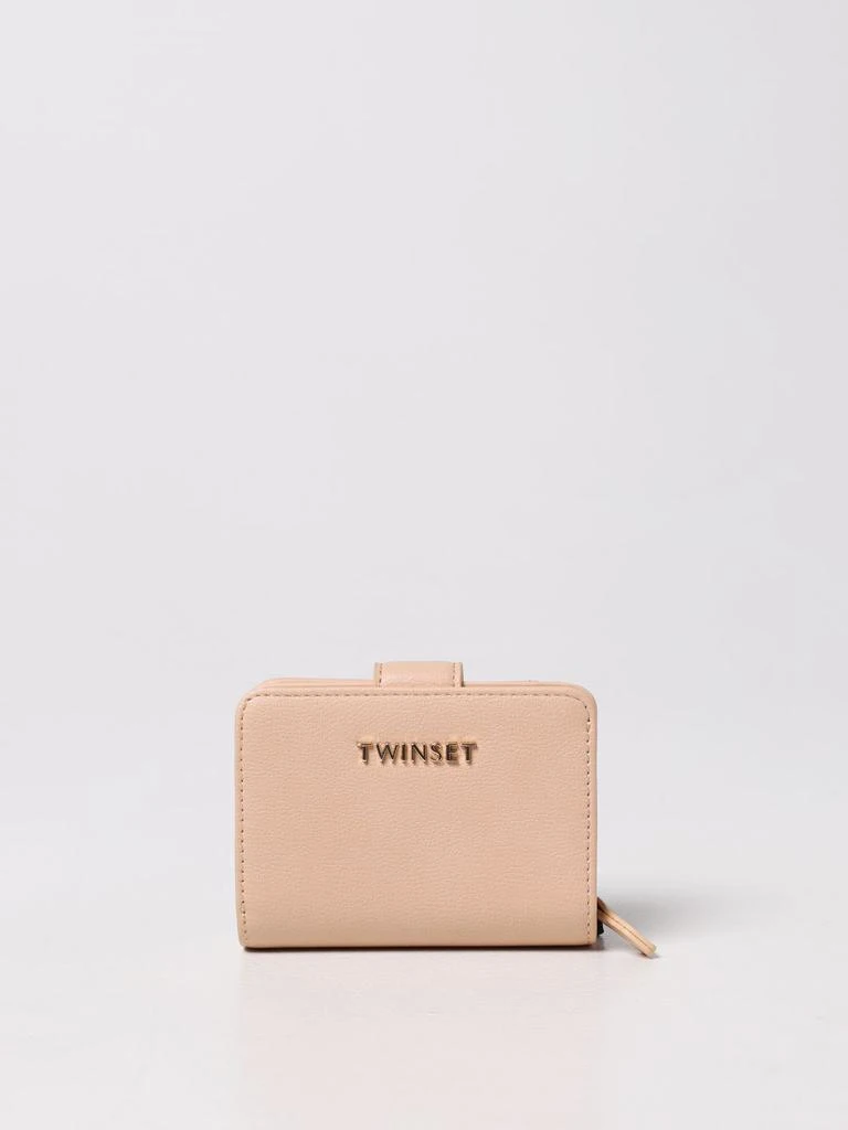 商品TWINSET|Twinset wallet in micro grain synthetic leather,价格¥258,第1张图片