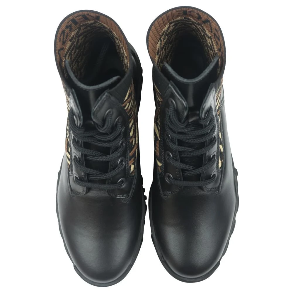 商品Versace|Black La Greca Pattern Boots,价格¥1542,第4张图片详细描述