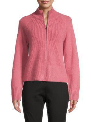 商品Tahari|Cashmere Zip-Up Sweater,价格¥782,第1张图片