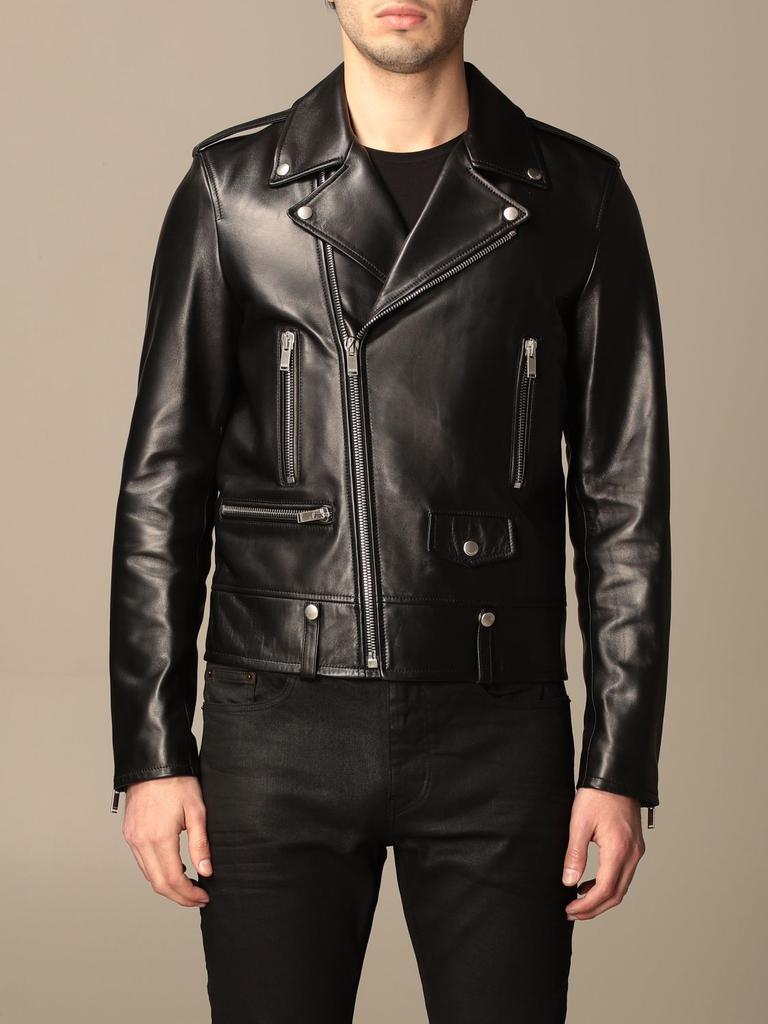 商品Yves Saint Laurent|Saint Laurent full zip leather jacket,价格¥25545,第1张图片