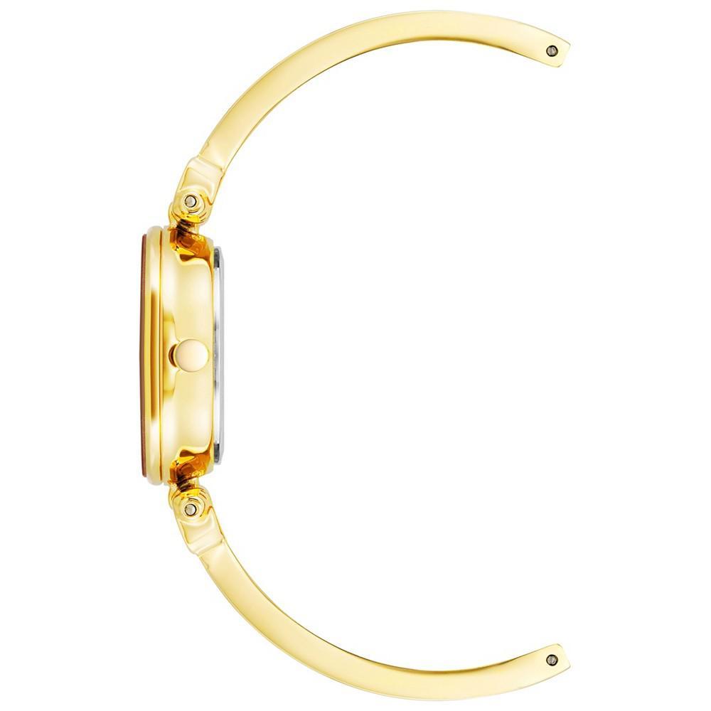 商品Anne Klein|Women's Gold-Tone Alloy with Red Enamel Bangle Watch 34mm,价格¥551,第4张图片详细描述