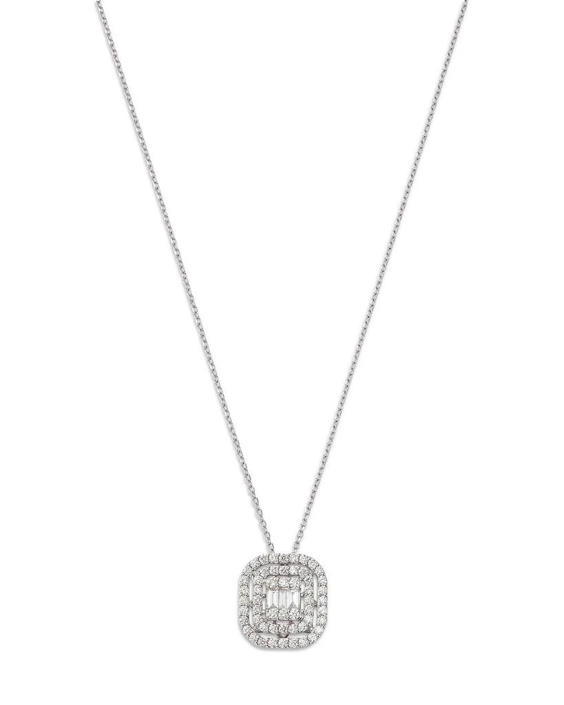 商品Bloomingdale's|Diamond Geometric Pendant Necklace in 14K White Gold, 0.50 tcw,价格¥11781,第1张图片