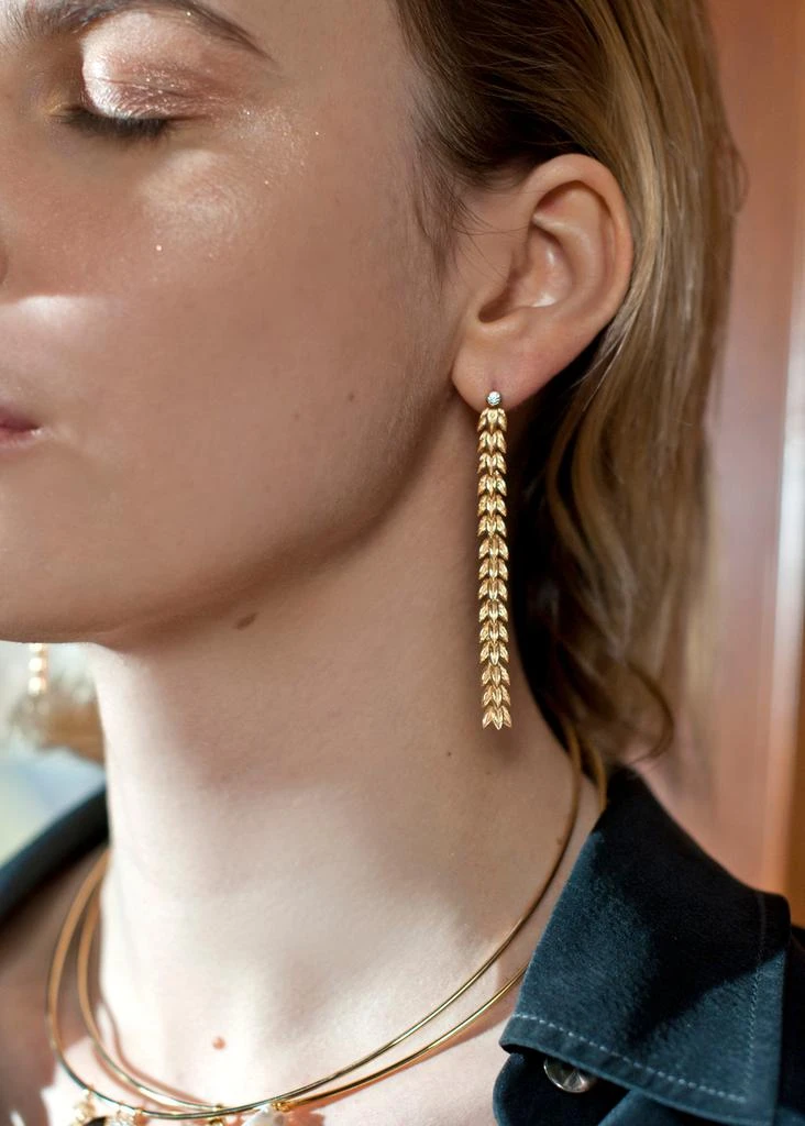 商品APPLES & FIGS|24k vermeil seaweed drop earrings,价格¥2041,第2张图片详细描述