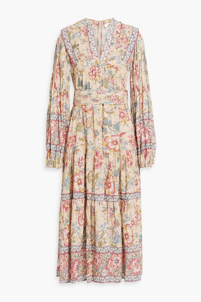 商品Sea|Tess tiered pintucked floral-print voile midi dress,价格¥1586,第1张图片