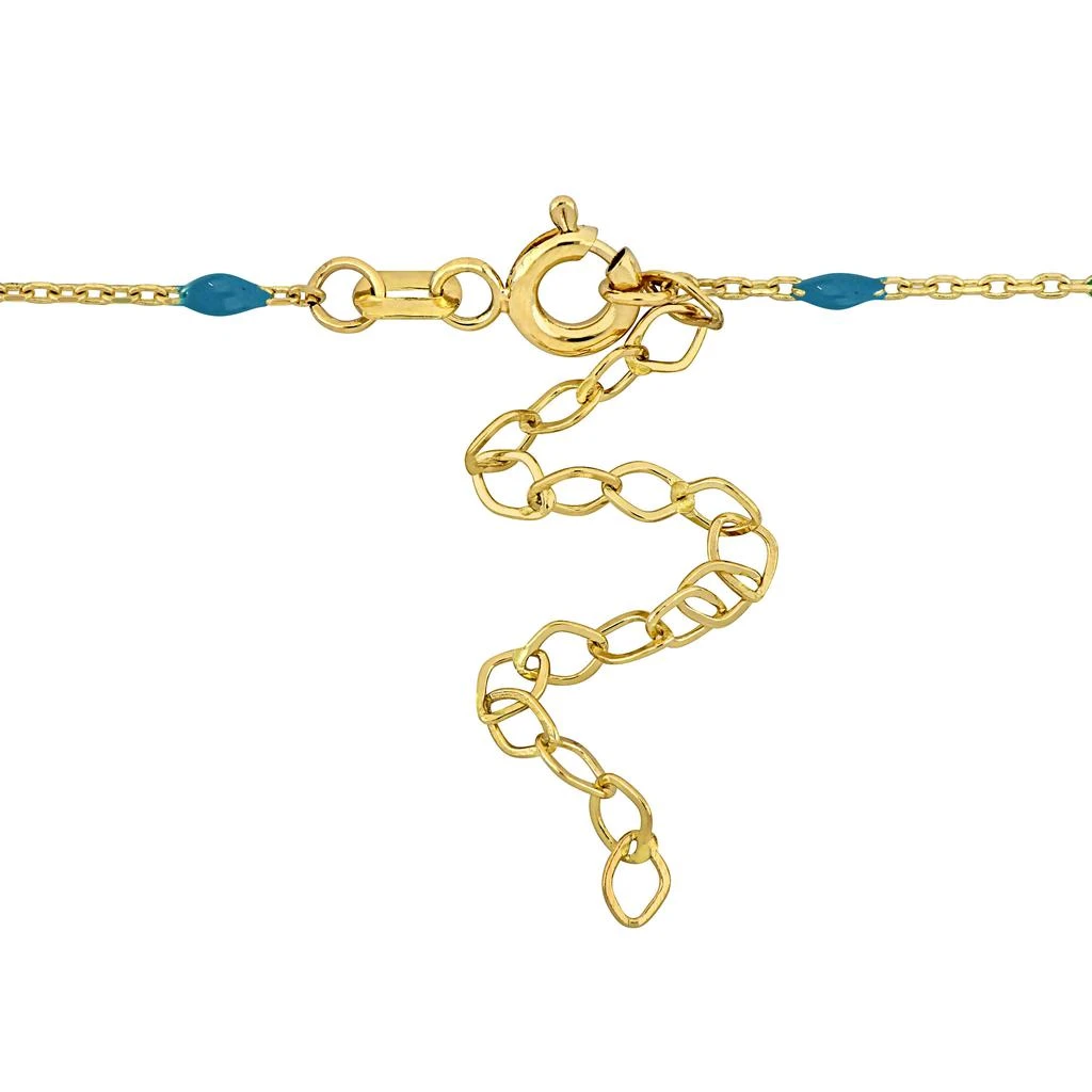 商品Mimi & Max|Womens 14K Yellow Gold Blue Star Necklace w/ Spring Ring Clasp - 16+2 in.,价格¥1442,第4张图片详细描述