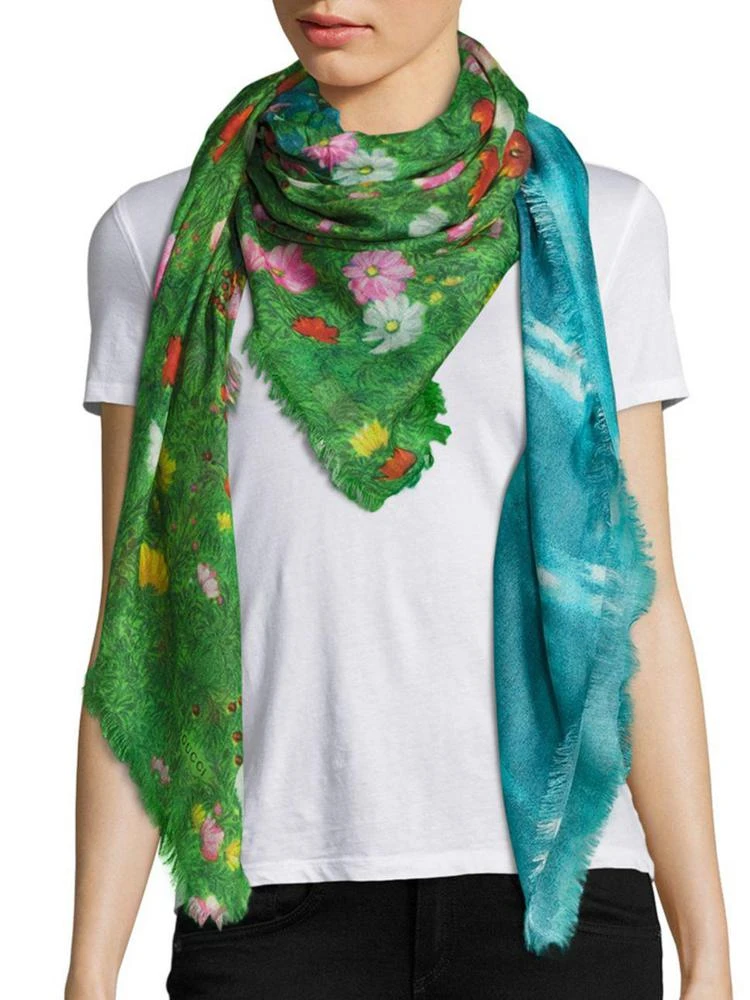 商品Gucci|Vita Garden Modal & Silk Scarf,价格¥3150,第1张图片