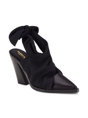 商品Burberry|Back Tie Leather Slingback Pumps,价格¥4428,第2张图片详细描述