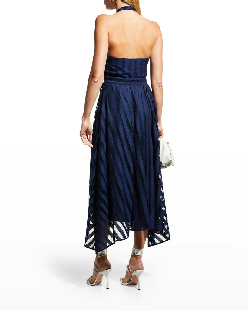 商品AMUR|Leonie Crossover Halter Midi Dress,价格¥1701,第4张图片详细描述