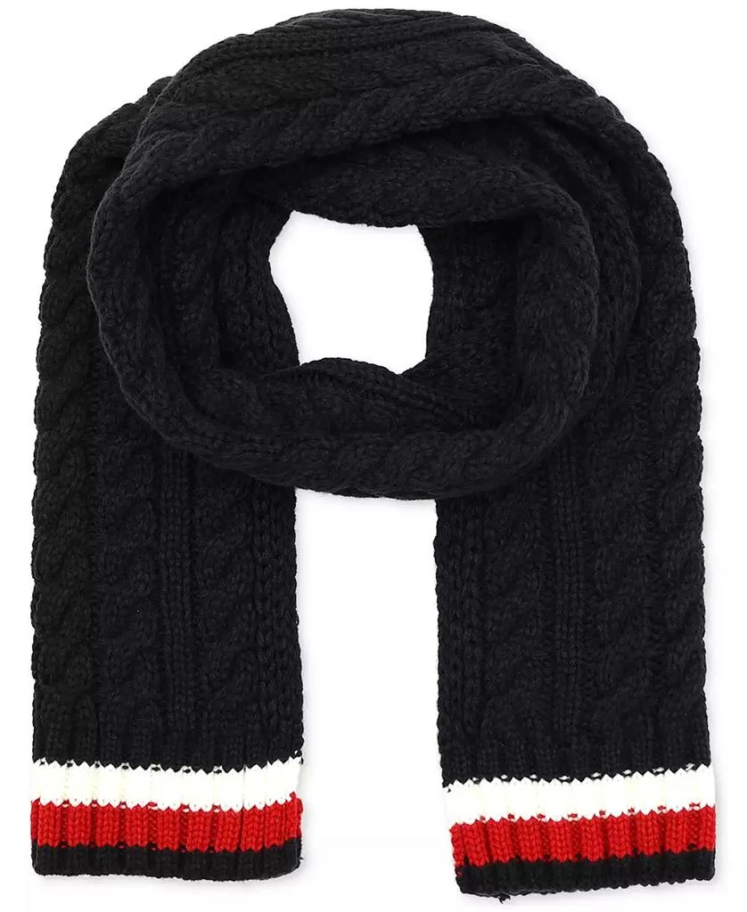 商品Tommy Hilfiger|Men's Cable Knit Global Stripe Scarf,价格¥372,第1张图片