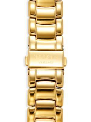 商品Versus Versace|39MM Stainless Steel Embellished IPYG Bracelet Watch,价格¥1184,第6张图片详细描述