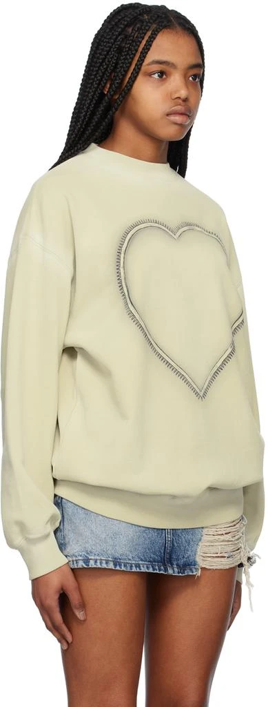 商品We11done|Beige Heart Choker Sweatshirt,价格¥843,第2张图片详细描述