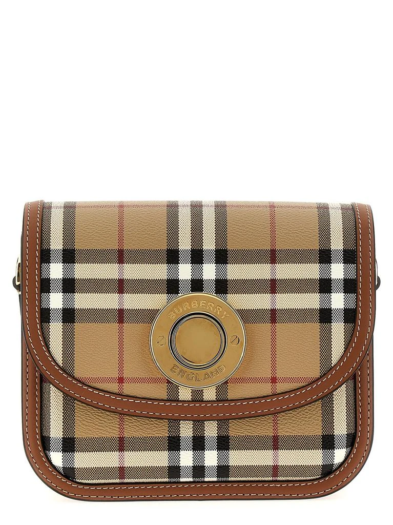 商品Burberry|Burberry Small Elizabeth Checked Foldover-Top Crossbody Bag,价格¥10123,第1张图片