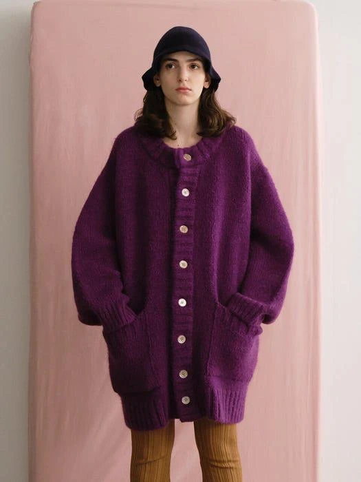 商品TRUNK PROJECT|Ballooned Sleeves Cardigan Jacket _Purple,价格¥1534,第1张图片