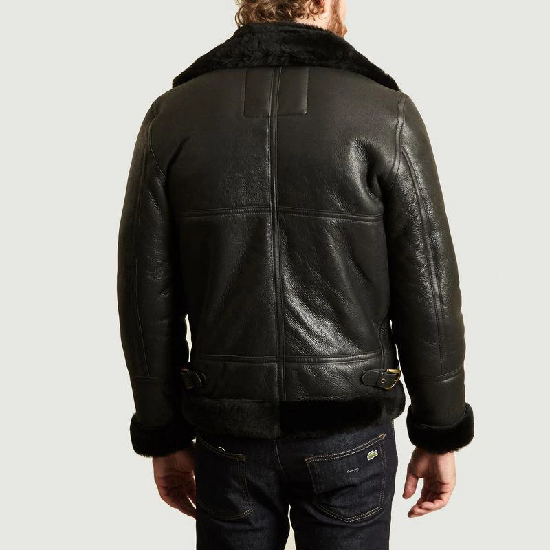 商品Schott|Bombardier Sheepskin Jacket Black SCHOTT NYC,价格¥4880,第3张图片详细描述