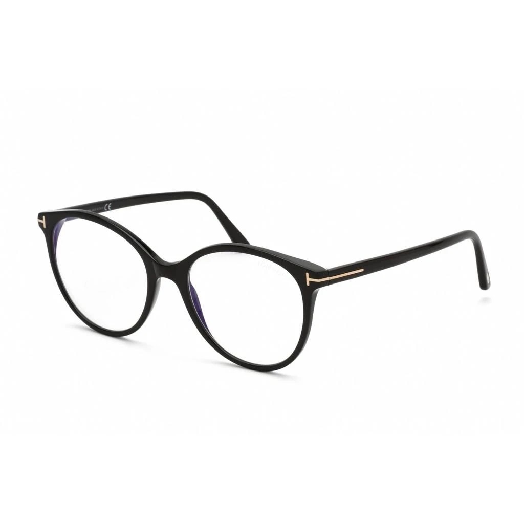 商品Tom Ford|Tom Ford Women's Eyeglasses - Cat Eye Shape Shiny Black Plastic Frame | FT5742-B 001,价格¥891,第1张图片