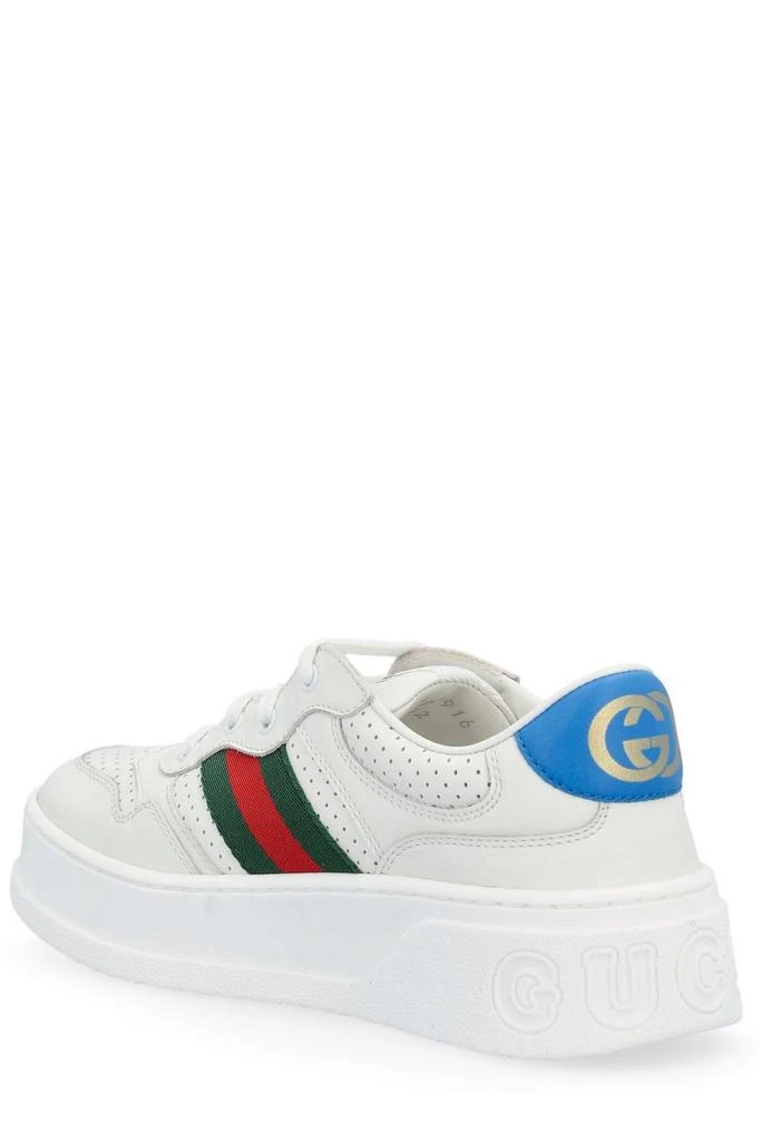商品Gucci|Gucci Kids Web Detailed Low-Top Sneakers,价格¥2916,第2张图片详细描述