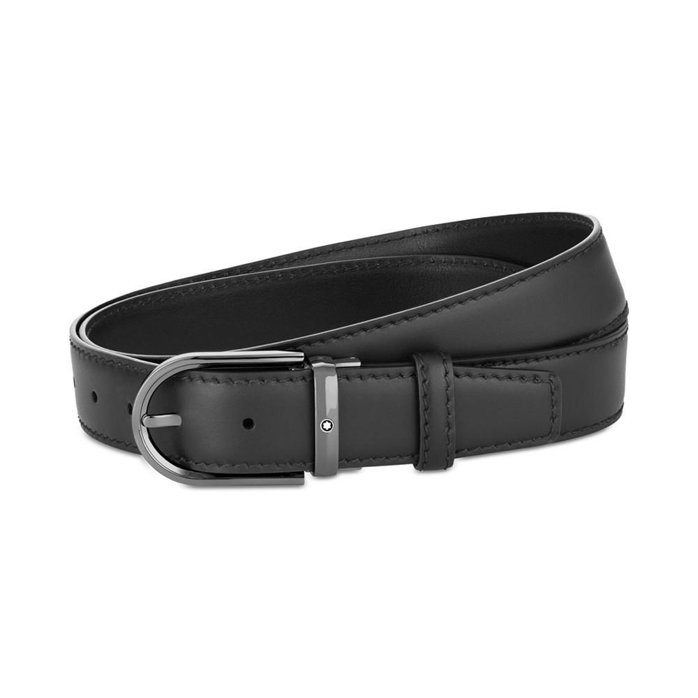 商品MontBlanc|Horseshoe Buckle Leather Belt,价格¥2724,第1张图片