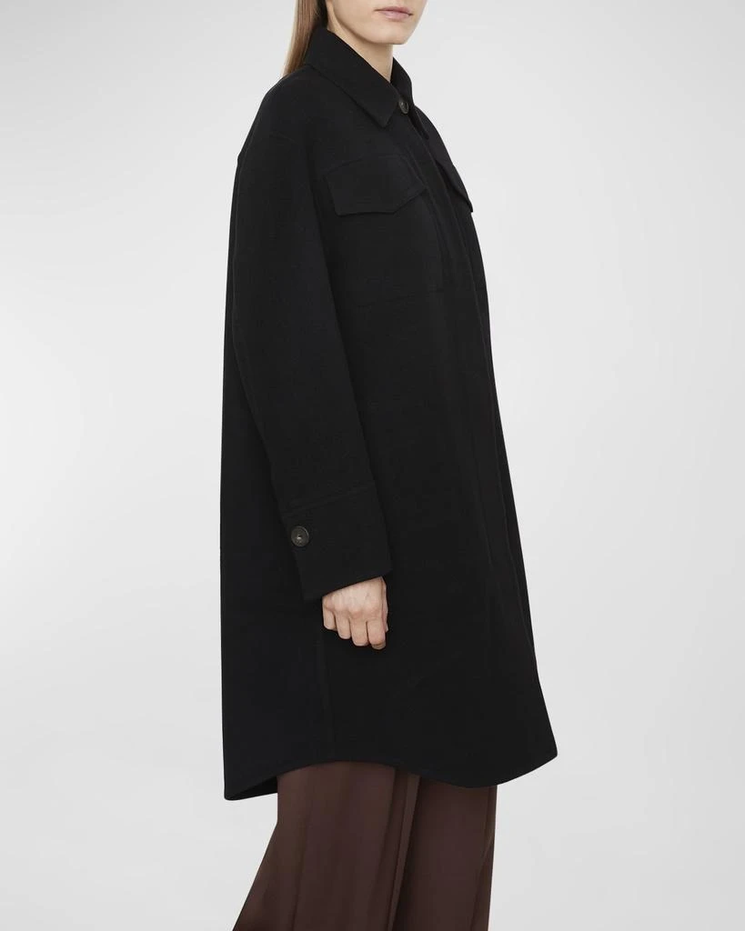 商品Vince|Double Wool Long Shirt Coat,价格¥6156,第2张图片详细描述