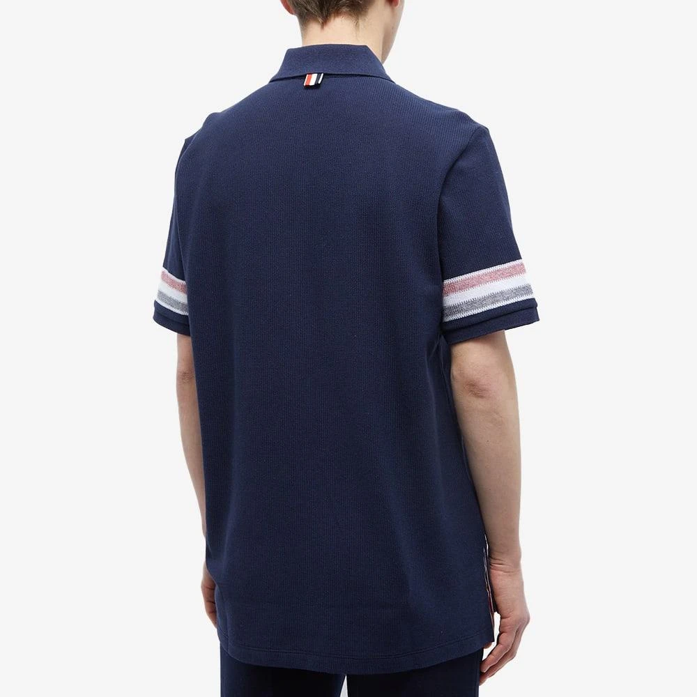 商品Thom Browne|Thom Browne Textured Cotton Polo Shirt,价格¥5407,第3张图片详细描述