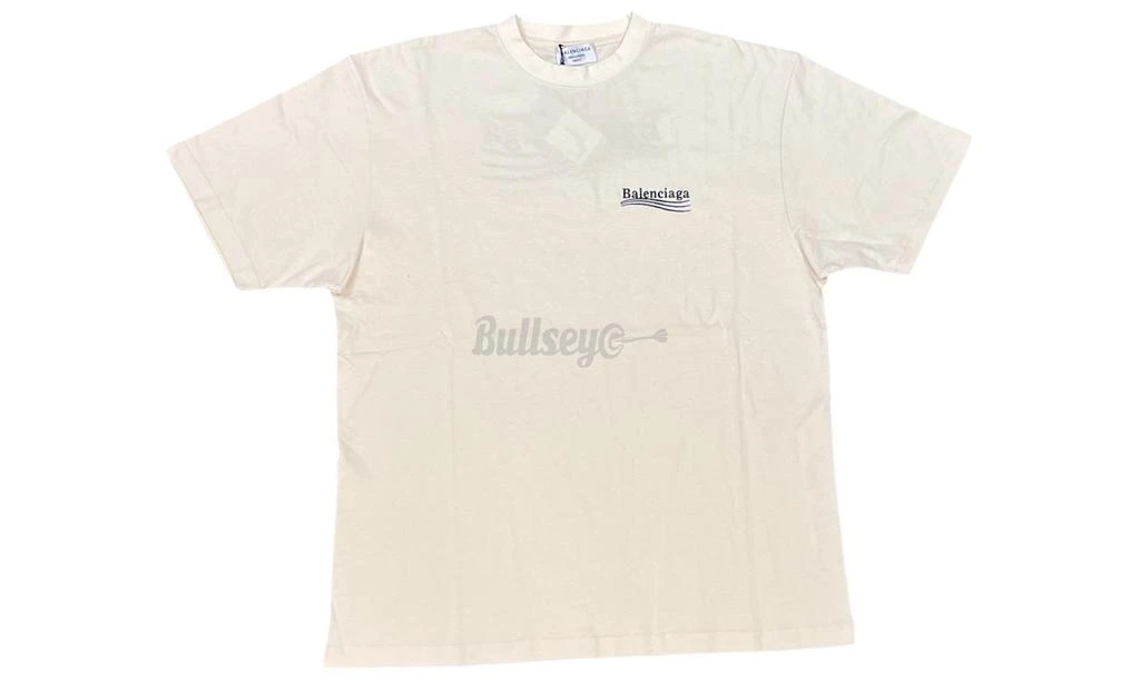 商品Balenciaga|Balenciaga Political Campaign Logo Beige T-Shirt,价格¥2939,第1张图片