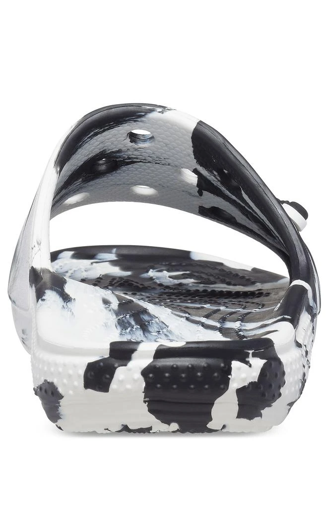 商品Crocs|Classic Crocs Marbled Slide - White/Black,价格¥142,第5张图片详细描述