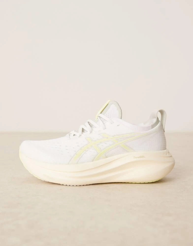 商品Asics|Asics Gel-Nimbus 27 running trainers in white and huddle yellow,价格¥1854,第2张图片详细描述