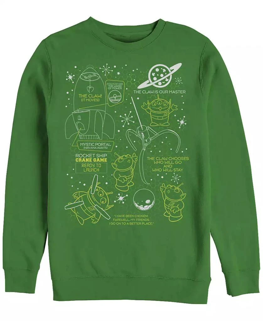 商品Disney|Disney Pixar Men's Toy Story Aliens Claw Master Map, Crewneck Fleece,价格¥337,第1张图片