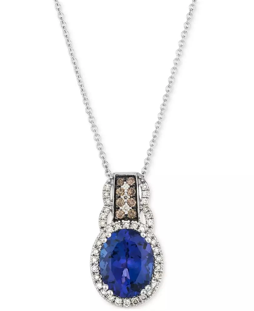 商品Le Vian|Blueberry Tanzanite (2-1/2 ct. t.w.) & Diamond (1/4 ct. t.w.) 20" Adjustable Pendant Necklace in 14k White Gold,价格¥56901,第1张图片