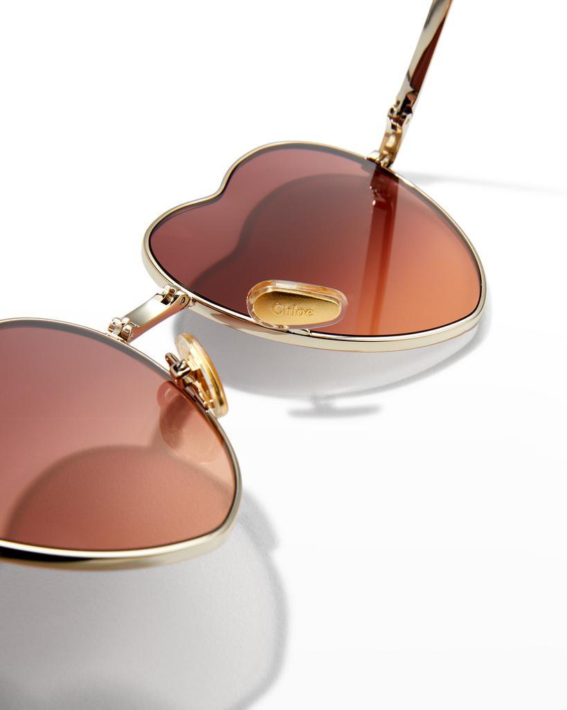 商品Chloé|Heart Metal-Acetate Sunglasses,价格¥4407,第7张图片详细描述